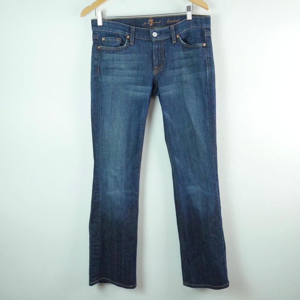 Vintage Y2K 7 For All Mankind Bootcut Jeans Low Rise USA Made Size 29 Stretch